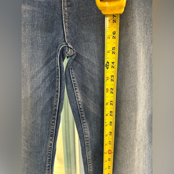 Paige Anthropologie High Rise Sarah Straight Distressed Cropped Jeans Button Fly - Picture 10 of 16